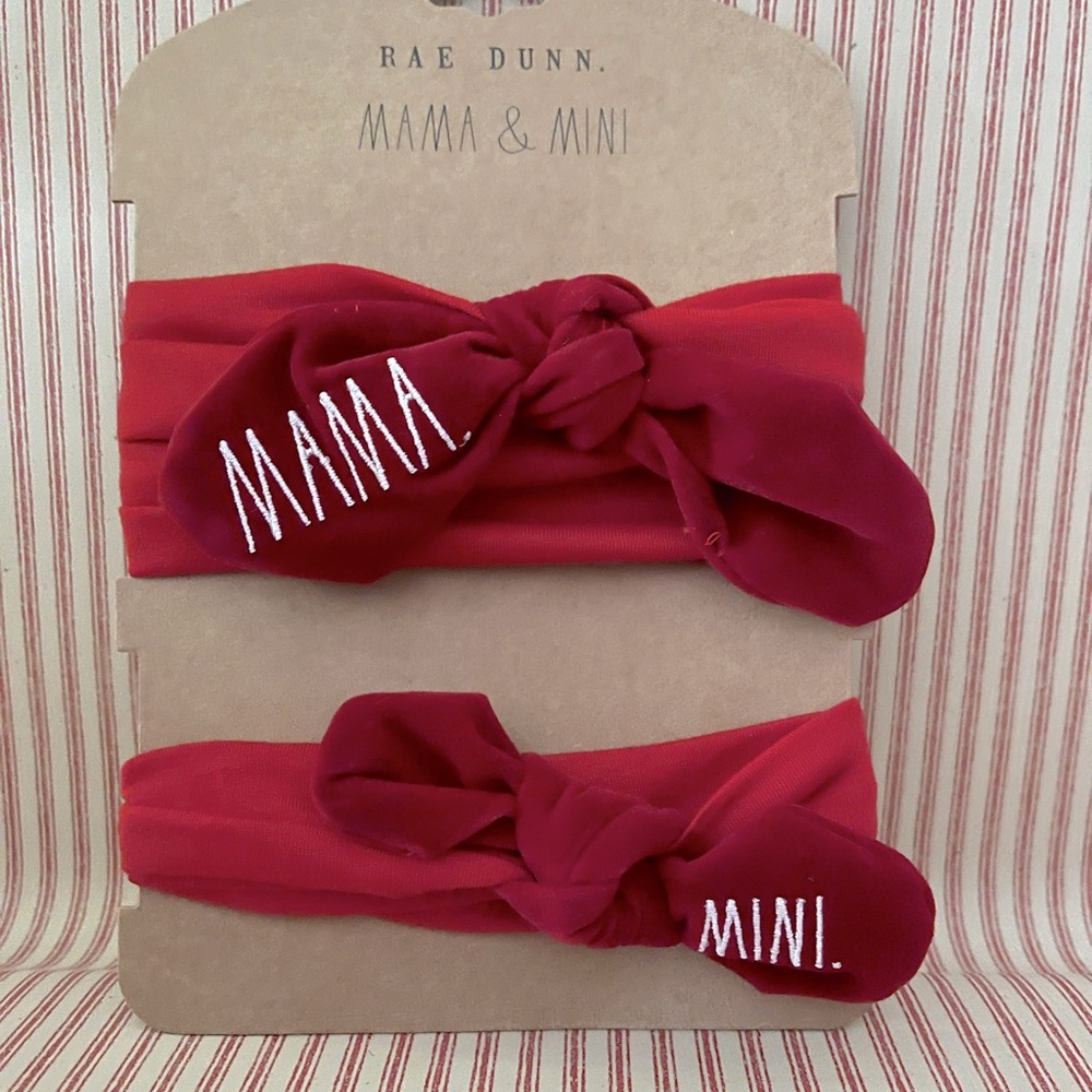 🎄NWT 🎄 Rae Dunn 🎄Adorable Mommy and Me Red Velvet Headband’s 👩‍👧